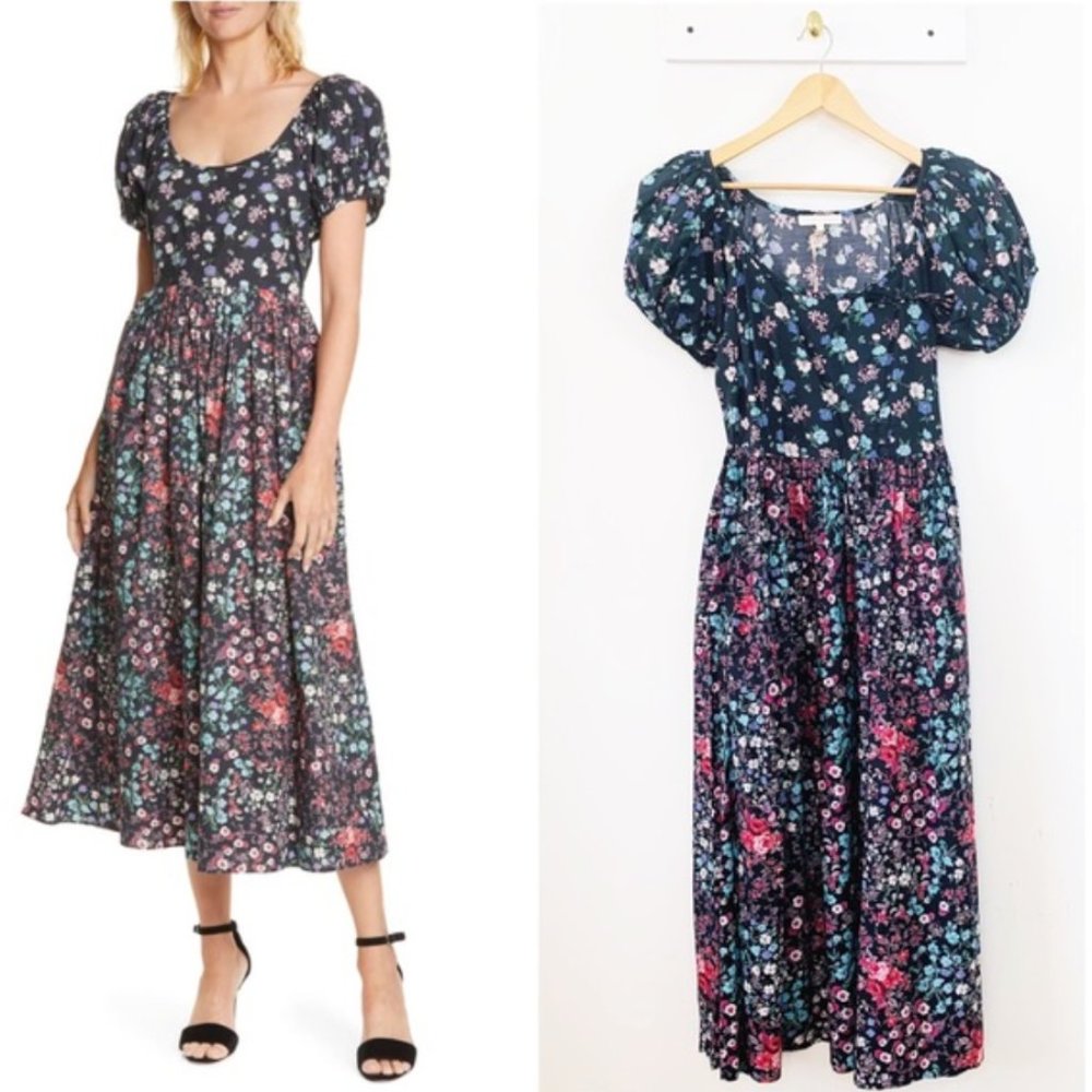 Love Shack Fancy Lais Floral Puff Sleeve Dress 4